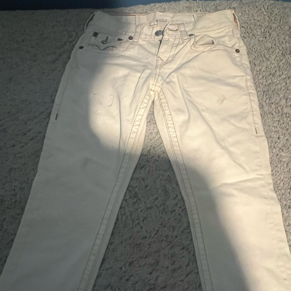 True religion vintage white bootcut jeans